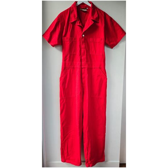 Big Bud Press Mustang Red Coveralls Short Sleeve Jumpsuit Women Size XL Sold Out - Picture 4 of 16